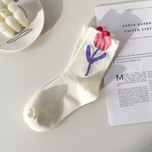 TulipFlowerMidTubeSocks 5 pares Talla única Color mixto