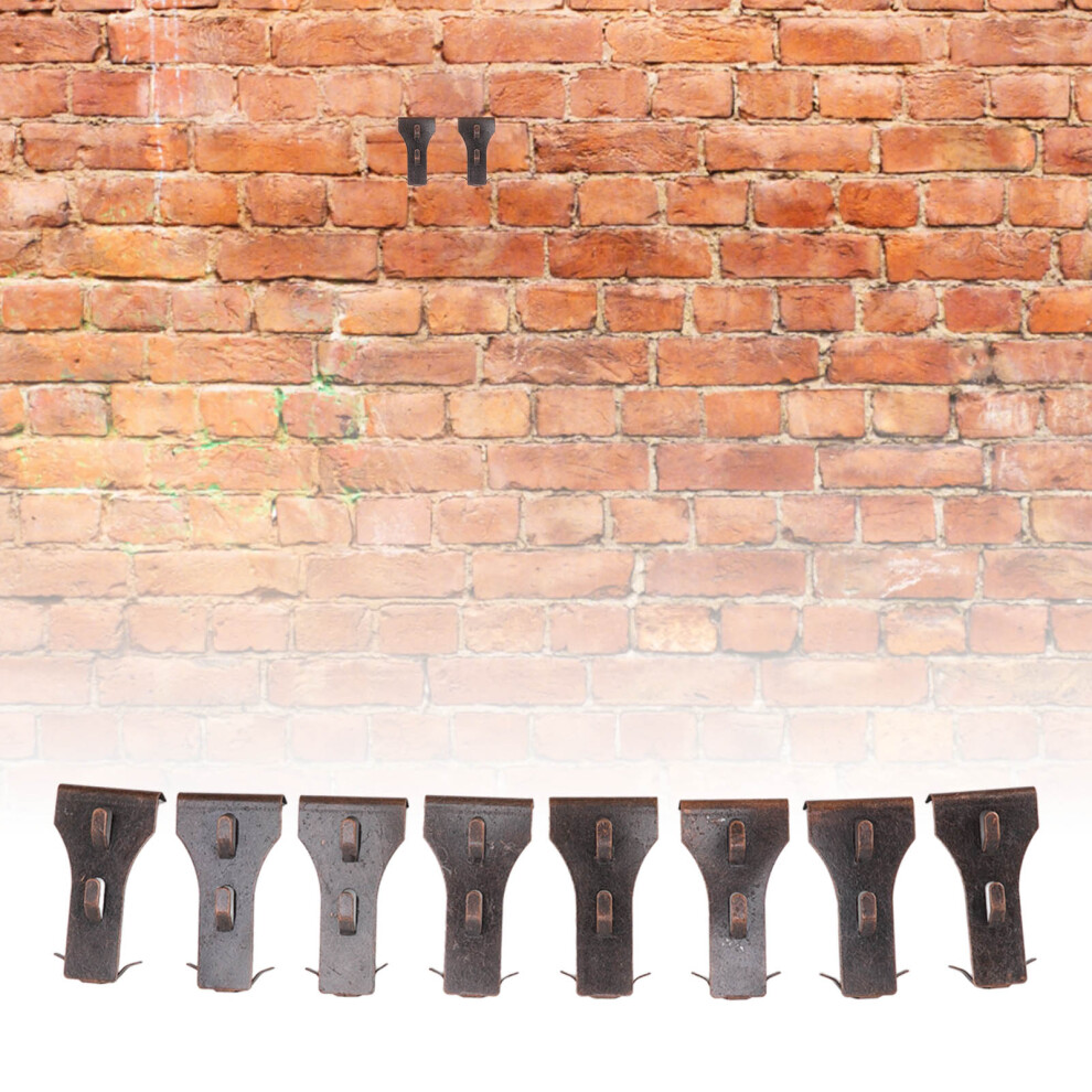 8Pcs Brick Hook Clips Steel Brick Hanger Fits Standard Size Bricks 2 1/4 Inch To 2 3/8 Inch In Height 4091320719655