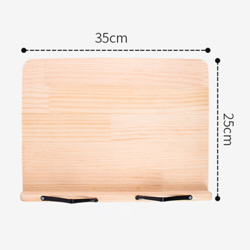 Soporte para libros de madera natural 35x25cm/13.8x9.8in 2