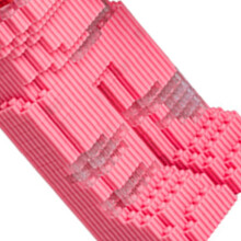 Juguete de bloques de oso Hazlo tú mismo Inteligencia Rosa Bloque ABS