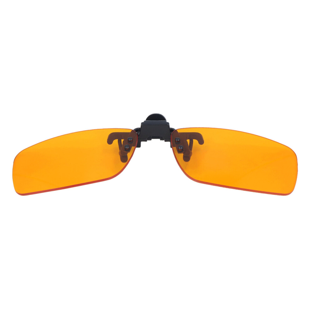 Clip On Glasses Efficient Blue Lights Blocking 180 Degree Vertical Flip Portable Orange Glasses Clip Lens For Computer Square 8751320722326