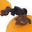 Orangene Objektiv-Klippbrille mit 99 % Blaulichtblockierung und Flip 4