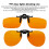 Orangene Objektiv-Klippbrille mit 99 % Blaulichtblockierung und Flip 8