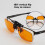 Orangene Objektiv-Klippbrille mit 99 % Blaulichtblockierung und Flip 13