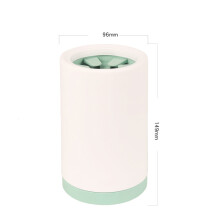 Taza limpiapatas para perros grande, verde, silicona suave