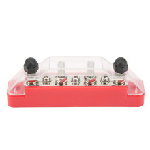 48V 150A 4-Post-Verteilerblock, 7-Wege-Busbar 95 mm Rot
