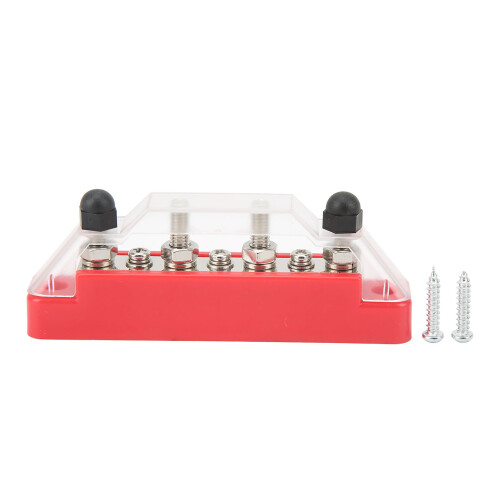 48V 150A 4-Post-Verteilerblock, 7-Wege-Busbar 95 mm Rot 1