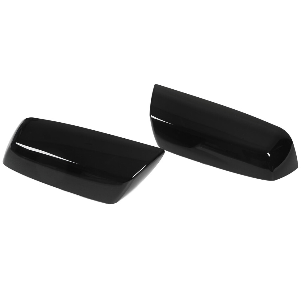 Rear View Mirror Cover Cap Glossy Surface Mirror Decoration Protector Cap Replacement For Silverado 1500 2014Â19 Glossy Black 4951320724434
