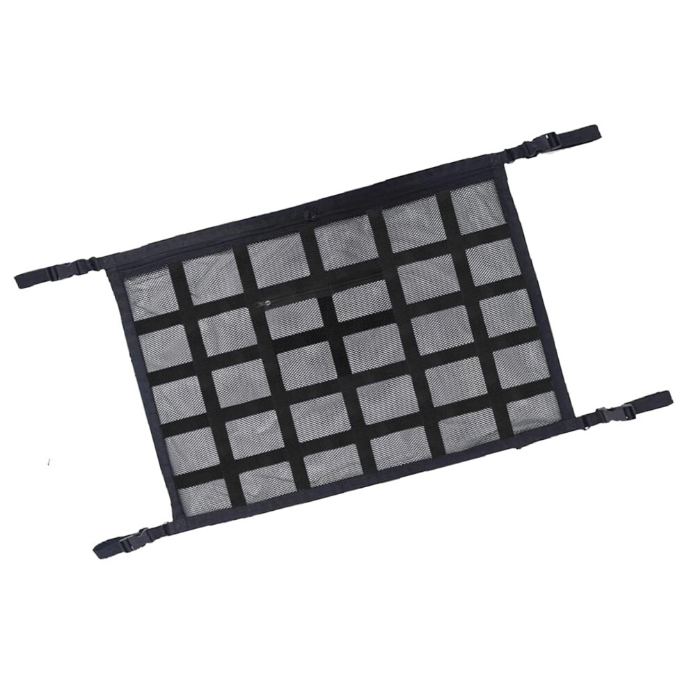 Upgrade Car Ceiling Cargo Net Pocket Strengthen Load-Bearing And Droop Less Double-Layer Mesh Car Roof Storage Organizer Interior Accessor 7631320724920