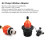 2er-Pack orangefarbener Luftpumpen-Adapter, 8,33,33,3 cm Ventil 8