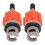 2er-Pack orangefarbener Luftpumpen-Adapter, 8,33,33,3 cm Ventil 16