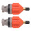 2er-Pack orangefarbener Luftpumpen-Adapter, 8,33,33,3 cm Ventil 13