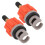 2er-Pack orangefarbener Luftpumpen-Adapter, 8,33,33,3 cm Ventil 14