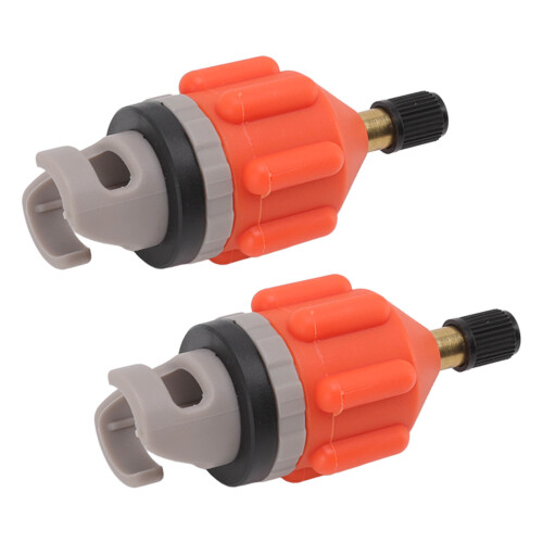 2er-Pack orangefarbener Luftpumpen-Adapter, 8,33,33,3 cm Ventil 2