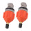 2er-Pack orangefarbener Luftpumpen-Adapter, 8,33,33,3 cm Ventil 12