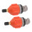 2er-Pack orangefarbener Luftpumpen-Adapter, 8,33,33,3 cm Ventil 6