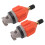 2er-Pack orangefarbener Luftpumpen-Adapter, 8,33,33,3 cm Ventil 1