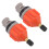 2er-Pack orangefarbener Luftpumpen-Adapter, 8,33,33,3 cm Ventil 11