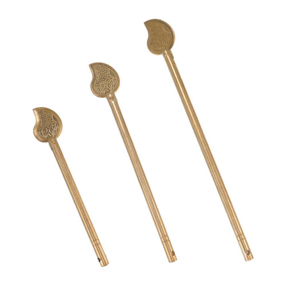 3Pcs Cabinet Key Latch Leaf Shaped Cabinet Locking Pin Brass Chinese Latch Bolt For Home Furniture 7891320725925
