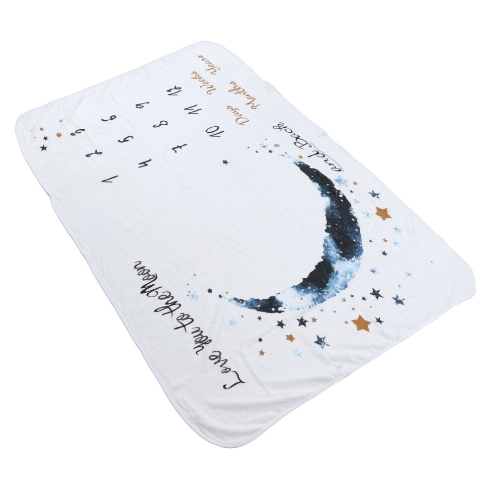 Baby Month Blanket Soft Skin Friendly Photo Background Infant Milestone Blanket with Frame for Newborn Boys Girls