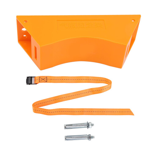 Soporte de pared para cilindro de gas de plástico naranja 1