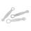 3er-Set Flute Leveling Ring Pad Set - Metall, Silber 1