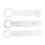 3er-Set Flute Leveling Ring Pad Set - Metall, Silber 9