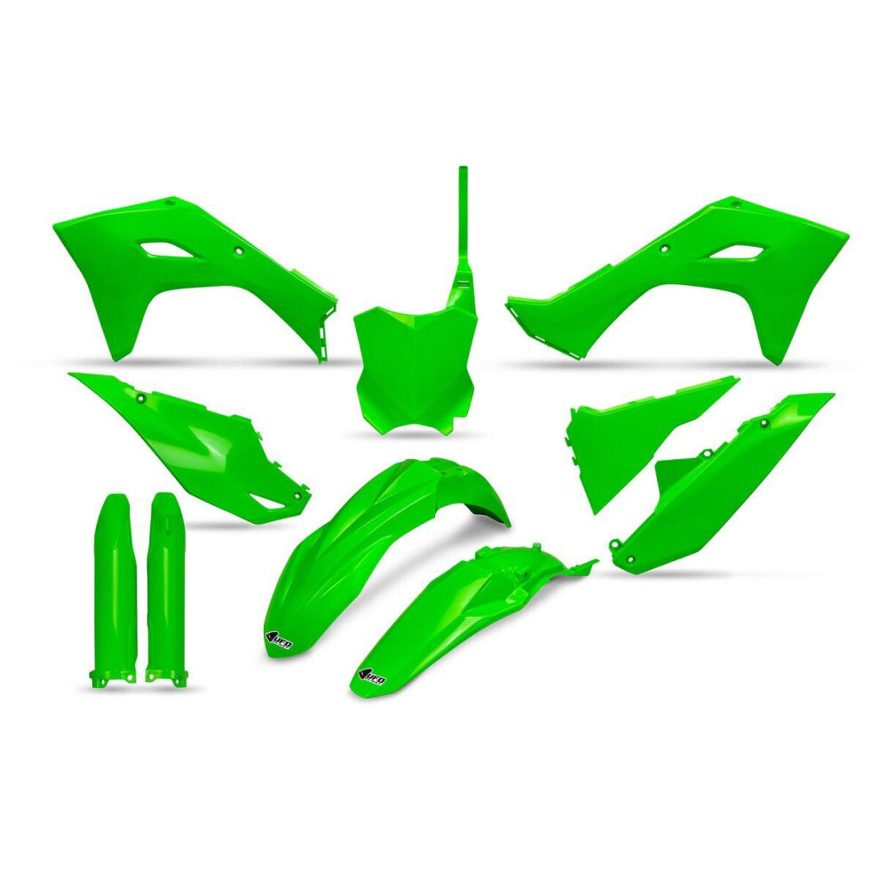 Ufo Green Restyled Plastics Kit For Kawasaki Kx450 2024-2025 - Fluorescent