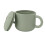 Grüner Silikon-Lernbecher mit Doppelgriffen 4,4 oz 12