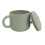 Grüner Silikon-Lernbecher mit Doppelgriffen 4,4 oz 15