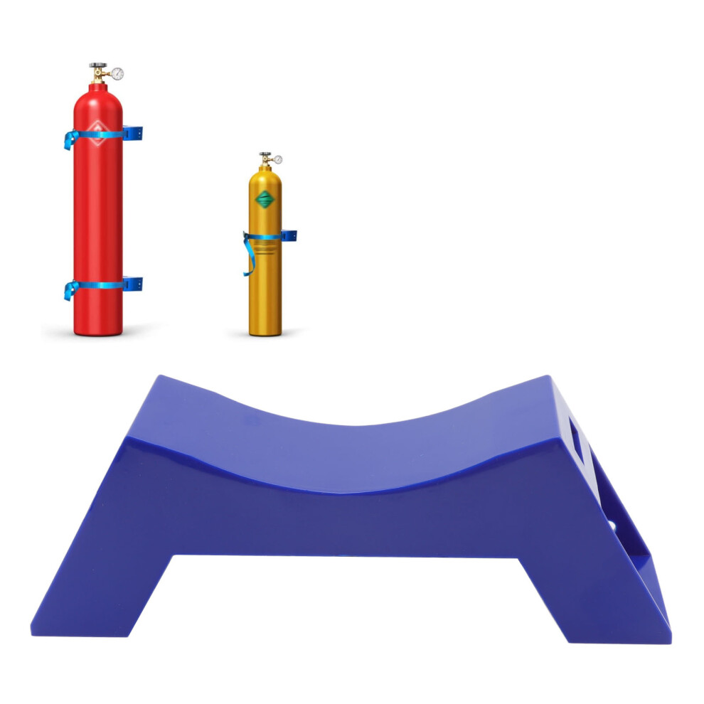 Gas Cylinder Holder Plastic Cylinder Wall Mounted Fixed Bracket With Expansion Screw Safety Strap Blue 4951320725936