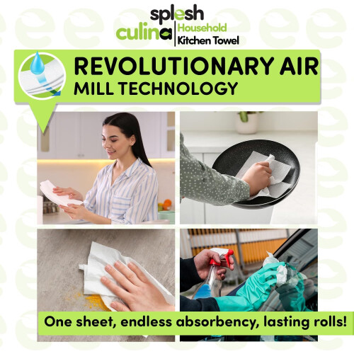 Cusheen Splesh Culina 3-Ply XL Kitchen Towels, 15 Rolls, 1050 Sheets 1