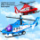 (Blue Light Helicopter)Kids Rescue Helicopter Model With Light Effects And Sound For Play Interactive 4