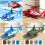 (Blue Light Helicopter)Kids Rescue Helicopter Model With Light Effects And Sound For Play Interactive 2