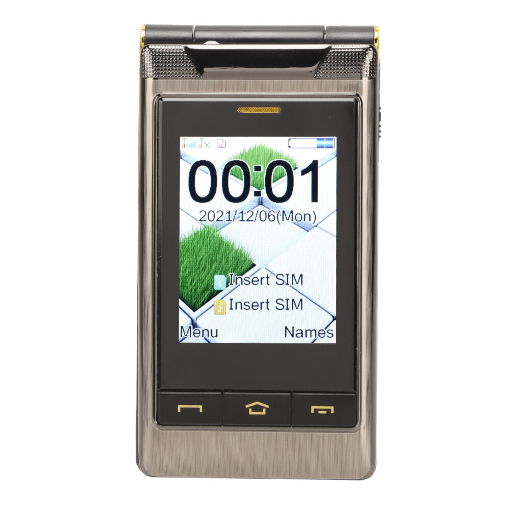 Flip 2G Seniors Phone 3.0 Inch Double Sided Large Screen Cell Phone Long Standby Dual Sim 5900Mah 1.3 Mp Support Flashlight Camera Music Pl 8361320731404