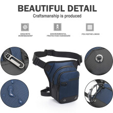Bolsa de pierna para motocicleta 24x15x9 cm 340 g Negro/Azul