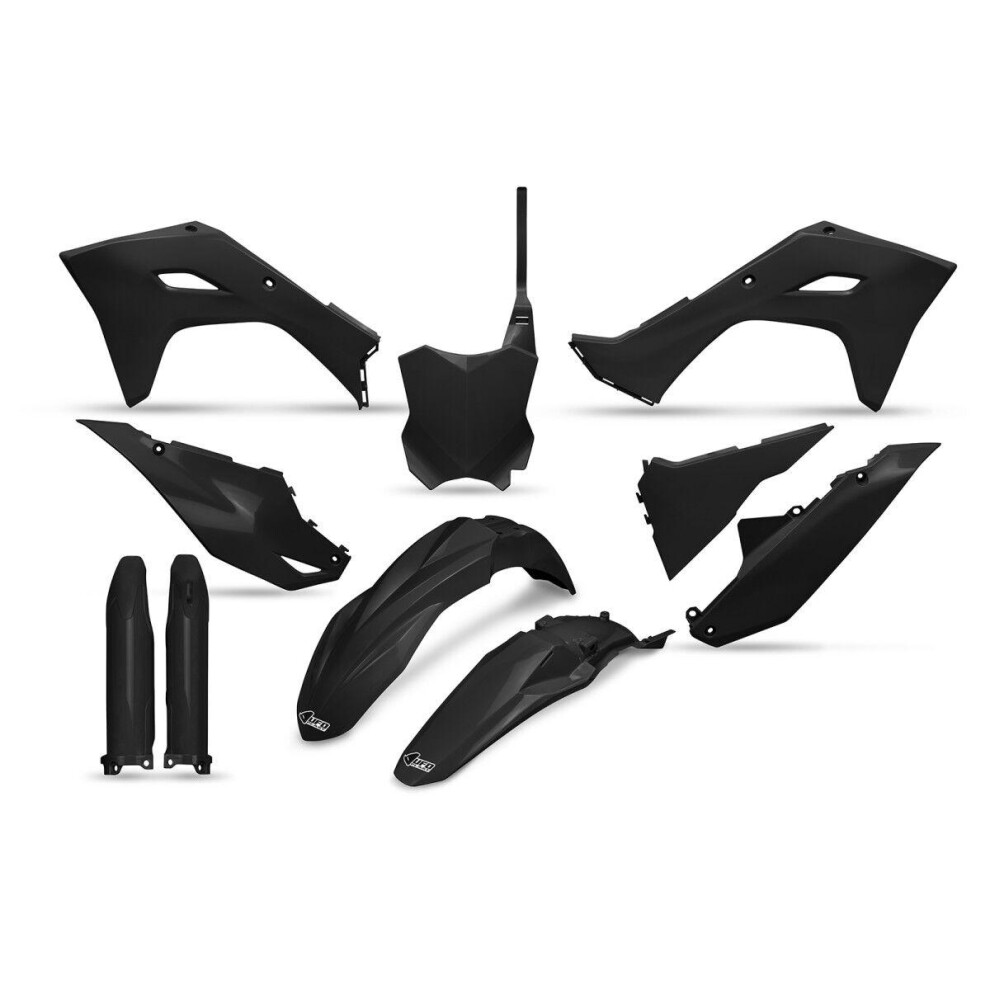 Ufo Black Restyled Plastics Kit For Kawasaki Kx450 2024-2025
