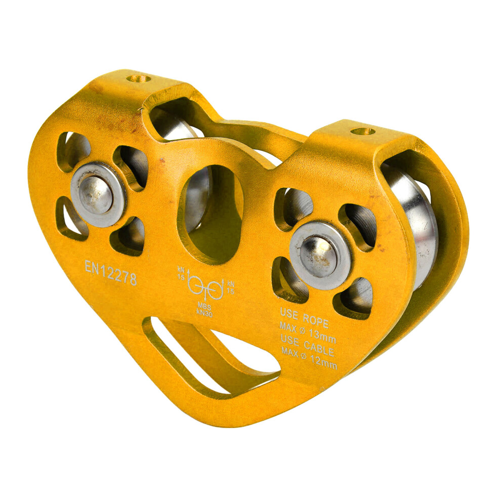 Double Climbing Zipline Pulley Heart Shaped Aerial Transport Ropeway Pulley For Scenic Cableway Gold 8721320733134