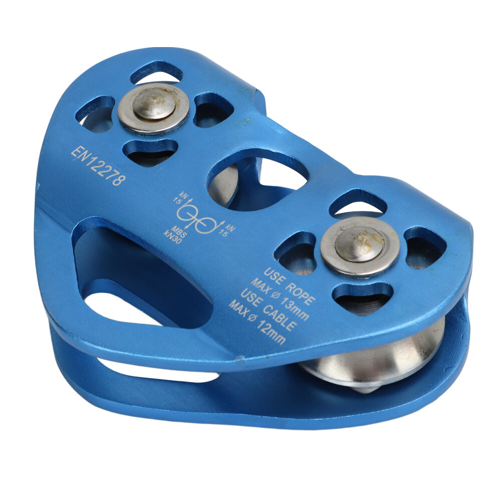 Double Climbing Zipline Pulley Heart Shaped Aerial Transport Ropeway Pulley For Scenic Cableway Blue 3531320733233