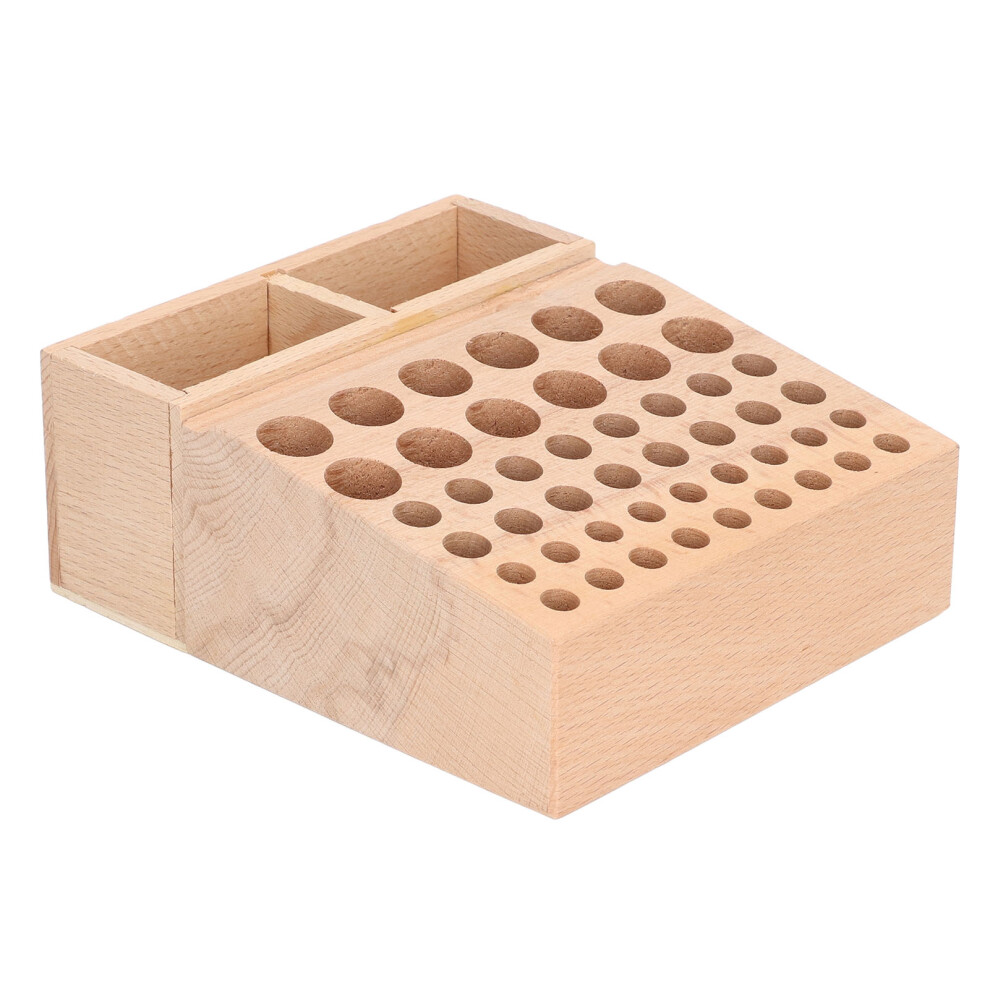 Leather Tool Holder 2 Grid 46 Holes Wooden Leathercraft Tool Rack Storage Box Leather Working Tool Holder 4001320739683