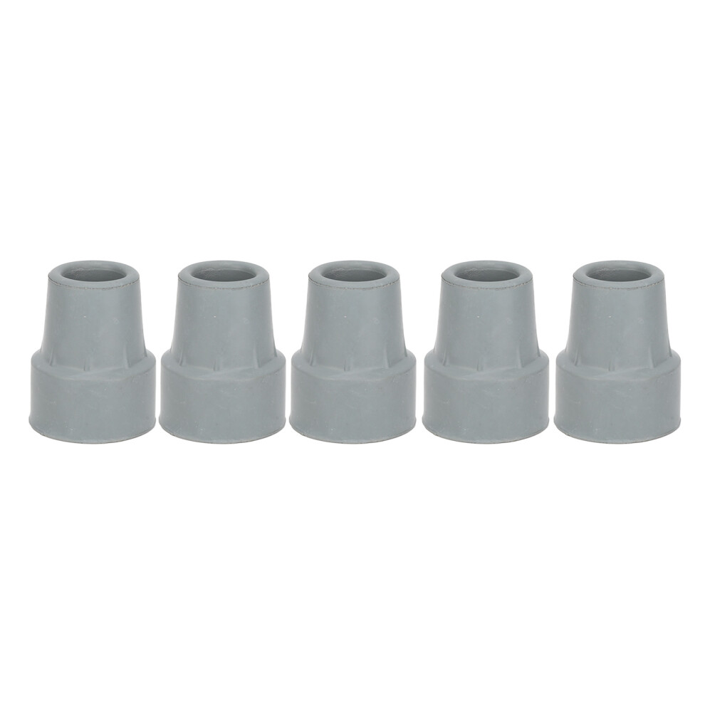Gray 10Pcs Rubber Crutch Tip Set Professional Portable Walking Cane Tip Accessory For Elderly 0.7 Inch