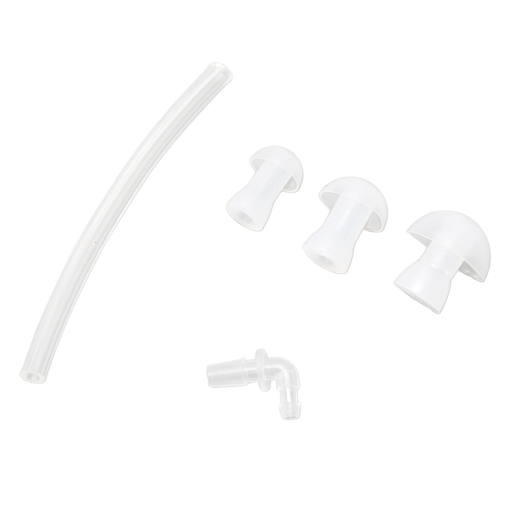 Hearing Amplifier Ear Tips Set Silicone Earplug Domes with Tube Elbow Replacement Accessories for BTE