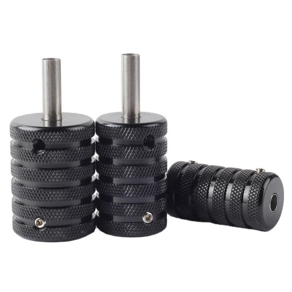 Tattoo Equipment Black Aluminum Alloy Tattoo Handle Anti-slip Knurled Tattoo Machine Grip