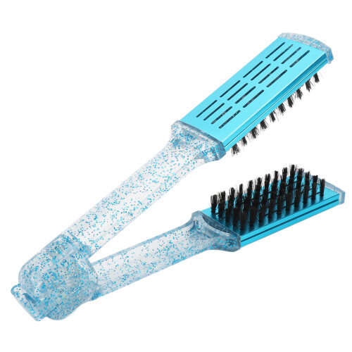 Doppelseitige Haarbürste Splint Blau 24x5x3 cm 1