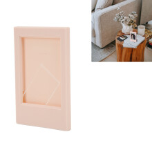 Photo Frame Plastic Rectangle Desktop Classical Stand Picture Frame for Fujifilm for Instax Mini 3in Photos Sakura Pink