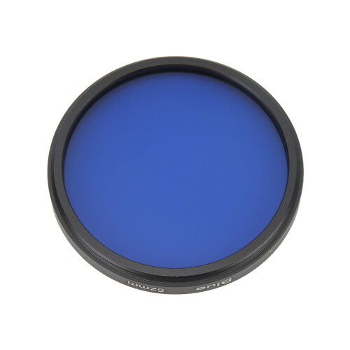 Blau 52-mm-Objektivfilter, optisches Glas 2,0 Zoll 2