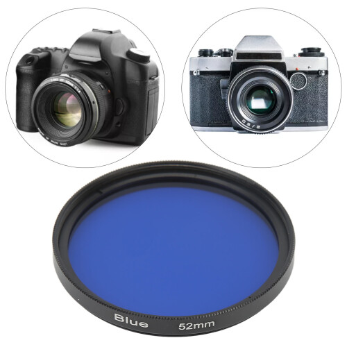 Blau 52-mm-Objektivfilter, optisches Glas 2,0 Zoll