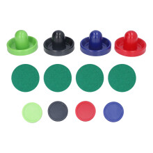 Accesorios para mesa de hockey de aire, 12 piezas, discos de 96 mm y empujadores, material ABS resistente