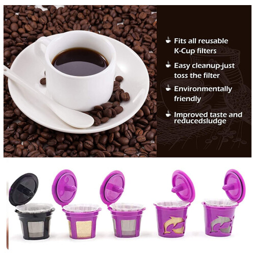 50 Stück Einweg-Papierkaffee-Filter mit Deckeln 2