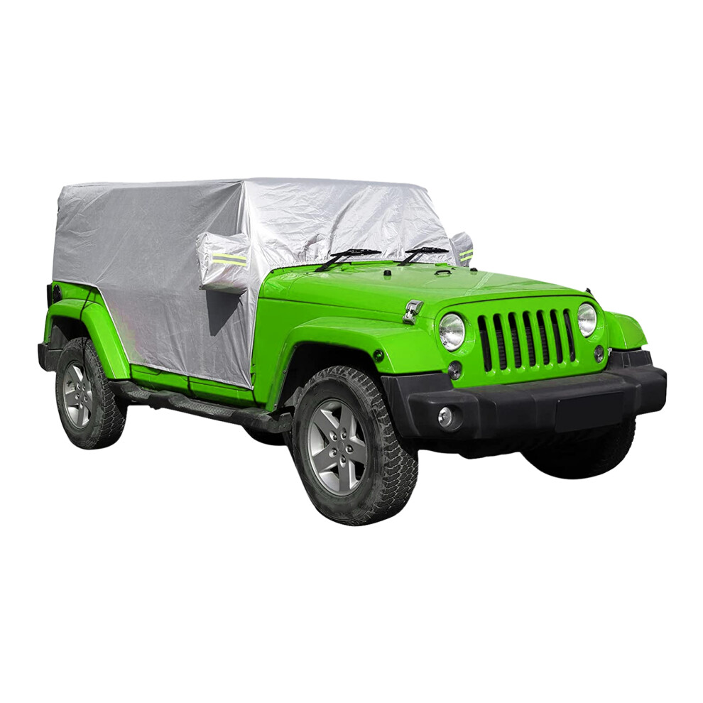 Car Rain Sunshade Cover Windproof Scratch Resistant Outdoor Uv Protection Auto Cover Replacement For Jk Jl 4 Door 2007 To 2021 7661320745557